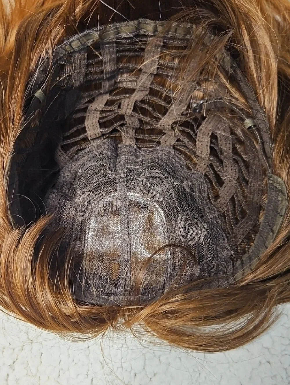 Women's Synthetic Wig with Fringe - Chestnut Brown